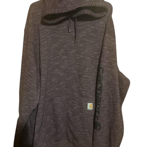 Carhartt Men's Heathered Purple Hoodie - Picture 2 of 4